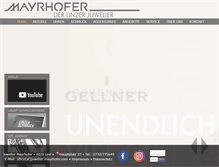 Tablet Screenshot of juwelier-mayrhofer.com